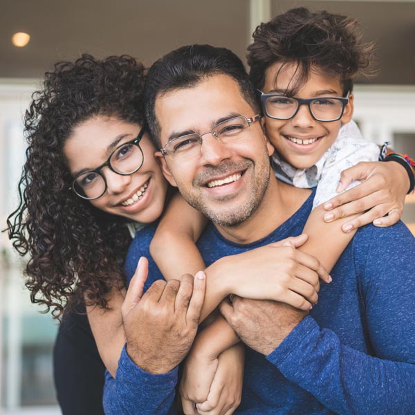smiling young family